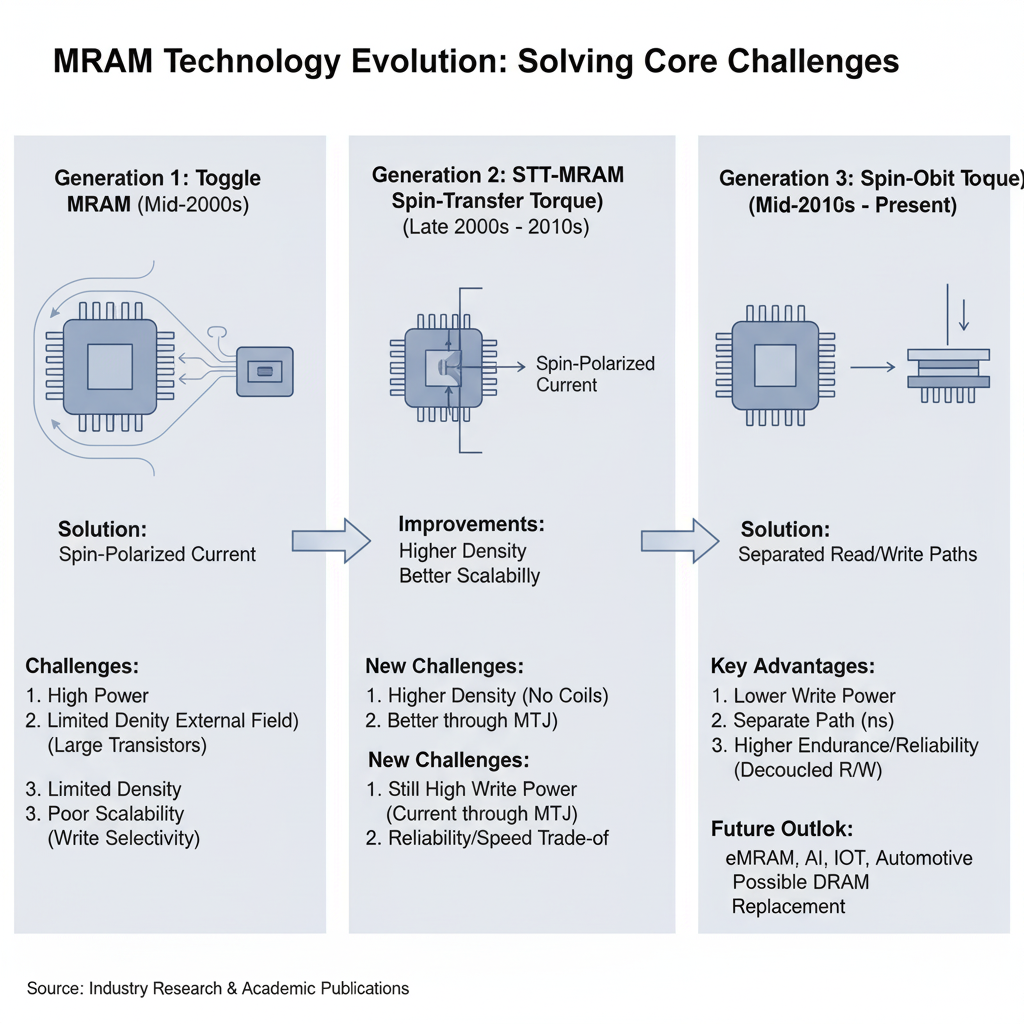 3 Generations of MRAM Development