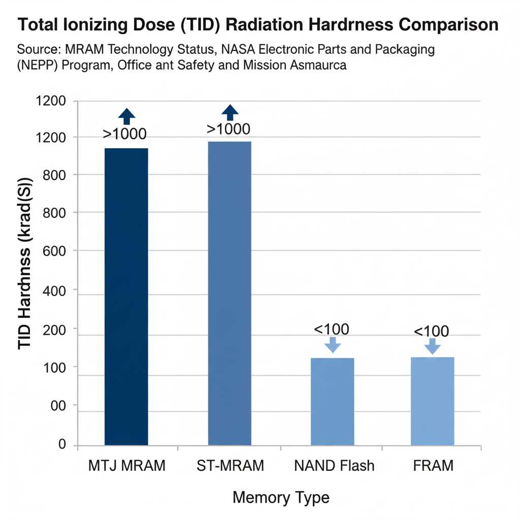 Comparison of TIDs of different memory types